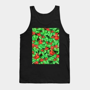 Cardinals and holly berry Tank Top